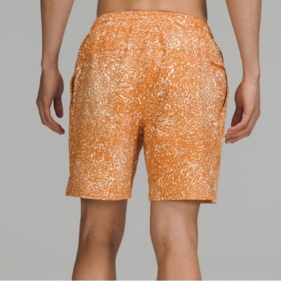 Lululemon Pool Short 7” (Crunch Max Lemon Sorbet Autumn Orange) XL - Picture 4 of 8